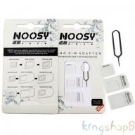 Комплект SIM card адаптори +подарък игла за изваждане на картата NOOSY® 4 IN 1, снимка 2 - Калъфи, кейсове - 13812590