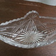 кристална купа  лодка фруктиера, снимка 4 - Антикварни и старинни предмети - 16949755