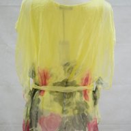 Копринена дамска блуза в жълто марка Aftershock London, снимка 3 - Туники - 18314589