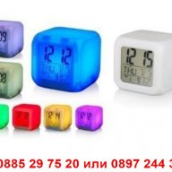 Настолен антистрес LED часовник 7 цвята - код КУБЧЕ , снимка 7 - Други стоки за дома - 12979301