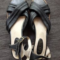 CANTONI - естествена кожа черни сандали №40, снимка 3 - Сандали - 14489835