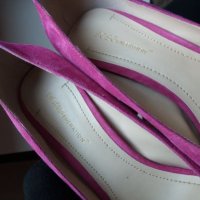 маркови розови велурени токчета, снимка 6 - Дамски обувки на ток - 23228906