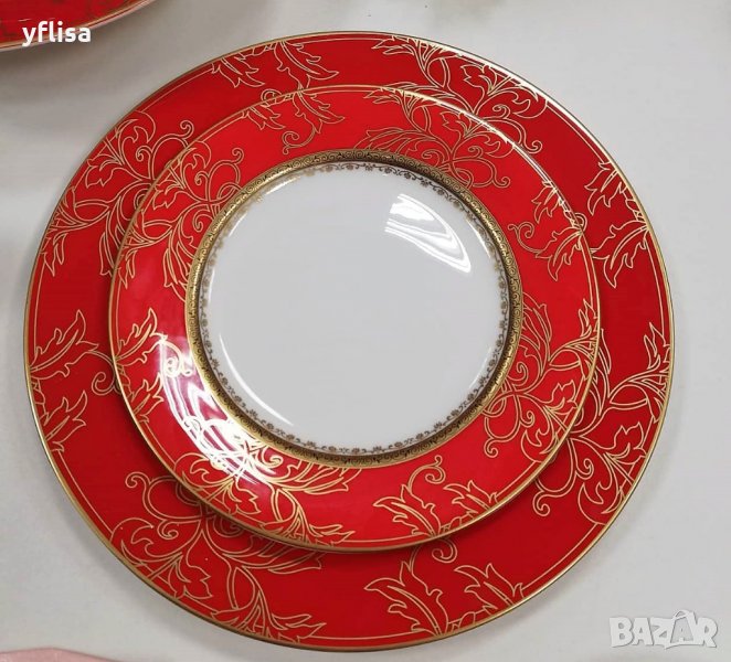 ЛУКСОЗЕН, ЧЕРВЕН СЕРВИЗ ЗА ХРАНЕНЕ, снимка 1