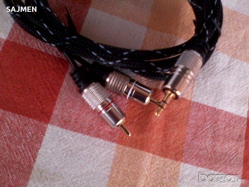 hi-fi кабел3,5 стерео към 2 чинча .за дек, снимка 1