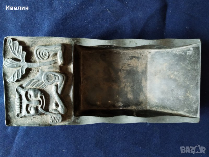 стар метален пепелник, снимка 1