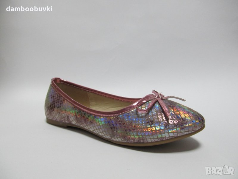 Детски балерини в розов змийски принт 32/36, снимка 1