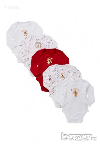 Нови бебешки бодита с дълъг ръкав 3-6 месеца , снимка 1