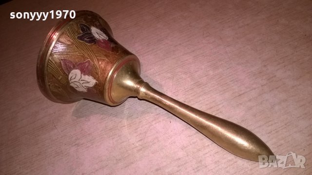 камбана-мед/месинг-20х9см-внос швеция, снимка 5 - Колекции - 25457513