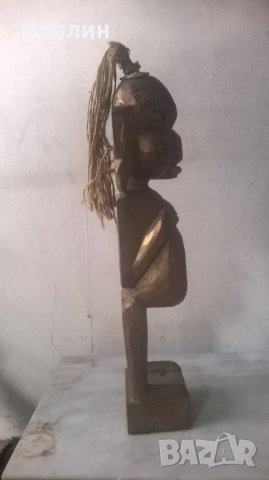 стара дървена статуетка, снимка 3 - Антикварни и старинни предмети - 24631721