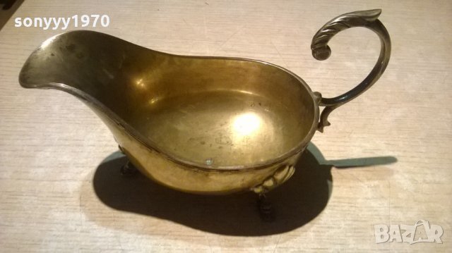 ретро сосиера-мед/месинг-29х11х10см-внос швеицария, снимка 6 - Антикварни и старинни предмети - 23744310