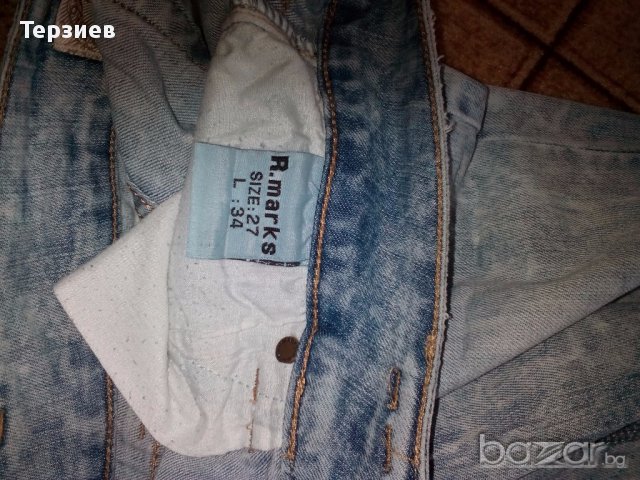 Продавам светли дамски дънки R.marks, size 27, снимка 3 - Дънки - 17989247