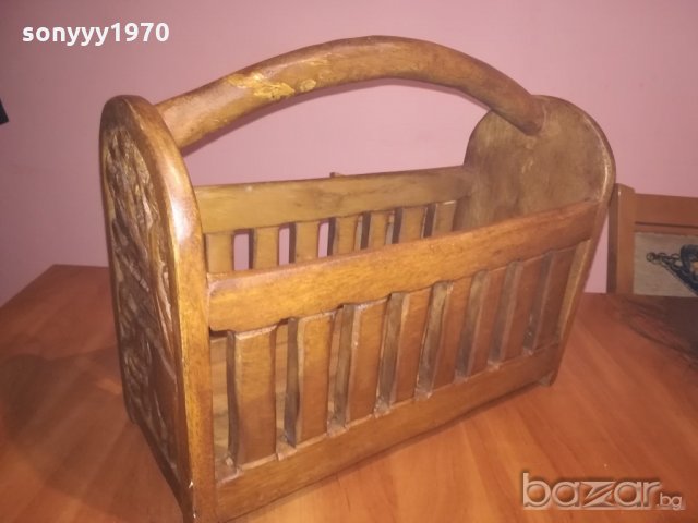 ретро колекция с дърворезба-40х38х20см-внос швеицария, снимка 5 - Колекции - 20936724