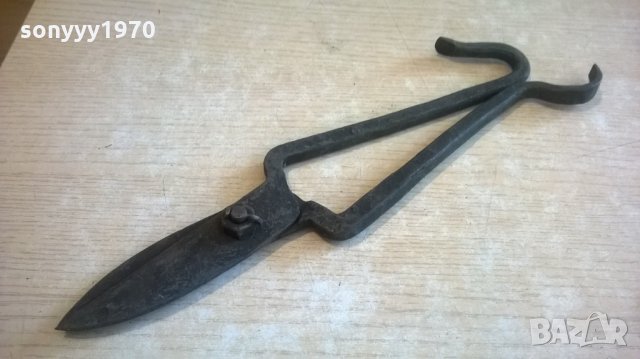 АНТИКА-стара ножица за ламарина-37х10см с извити дръжки, снимка 8 - Колекции - 23046833