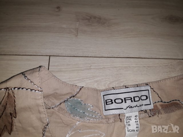 Дамска риза / туника , бежова с цветя марка Bordo , снимка 3 - Ризи - 23808399