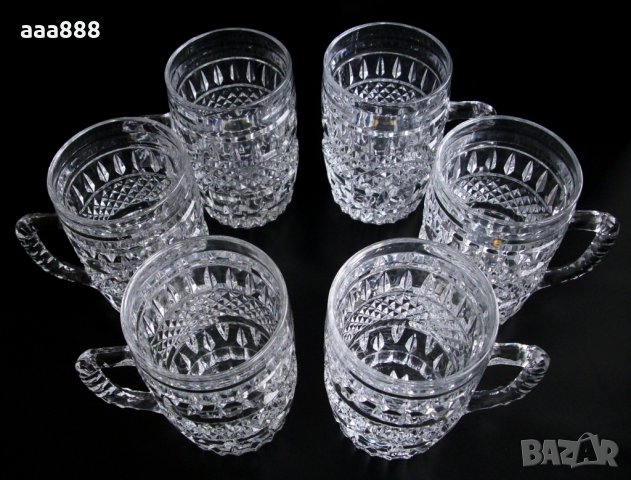 Халби чаши за бира чешки кристал, снимка 4 - Чаши - 23796331