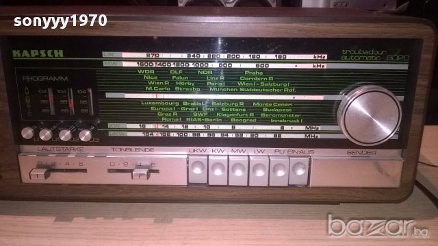 Kapsch troubadour automatic 6020 retro receiver-внос швеицария, снимка 12 - Ресийвъри, усилватели, смесителни пултове - 15241040