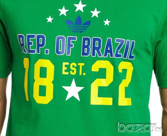 ADIDAS ORIGINALS BRAZIL Мъжка Тениска size L, снимка 4 - Тениски - 6479456