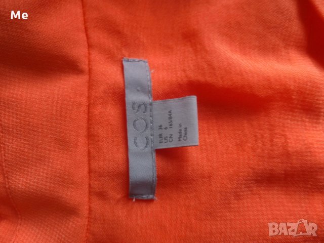 COS дамска блуза оранжева размер 36 С, снимка 3 - Тениски - 25318216