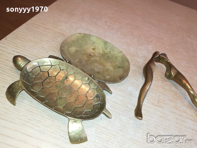 АНТИКА-ретро колекция-мед/месинг-костенурка , снимка 3 - Колекции - 21367993