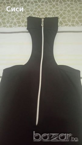Елегантна дълга черна рокля, снимка 2 - Рокли - 18886209