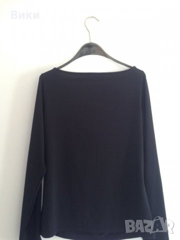 Елегантна черна блуза, снимка 6 - Блузи с дълъг ръкав и пуловери - 24300427