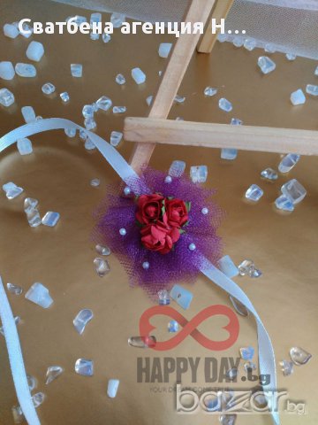 Сватбени бутонери за ръка - бутониера - гривна Бюти, снимка 4 - Кетъринг - 14769940