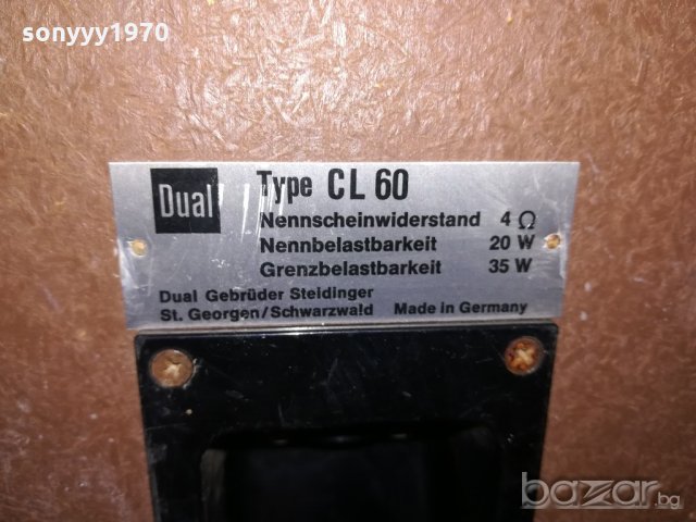 dual cl60 made in germany-59x33x22см-внос франция, снимка 13 - Тонколони - 20337324