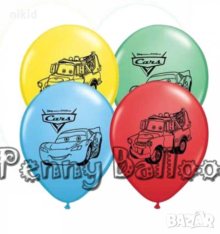 Макуин маккуин McQueen cars колите Обикновен надуваем латекс латексов балон парти хелий или газ, снимка 5 - Други - 23072889