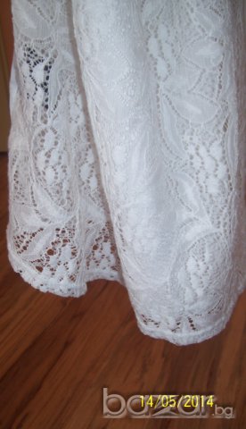 нова бяла лятна блузка с дантелен прозрачен гръб на sity life-размер-л-хл , снимка 9 - Тениски - 7407792