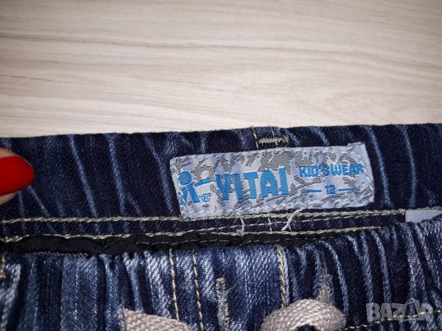 Детски сини дънки за момиче марка Yitai, снимка 3 - Детски панталони и дънки - 24029581