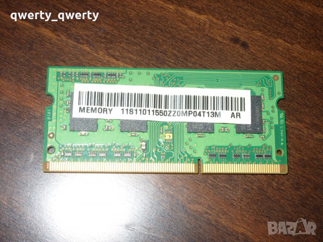 SODIMM памет Samsung 1GB DDR3, снимка 2 - Части за лаптопи - 25647374