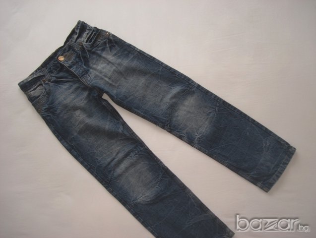 Okay,модерни,мачкани дънки за момче,152/158 см.  , снимка 4 - Детски панталони и дънки - 16380969