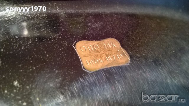 Oro 24k inox 18/10-поднос с позлата-45/31см-внос швеицария, снимка 14 - Други - 15461773