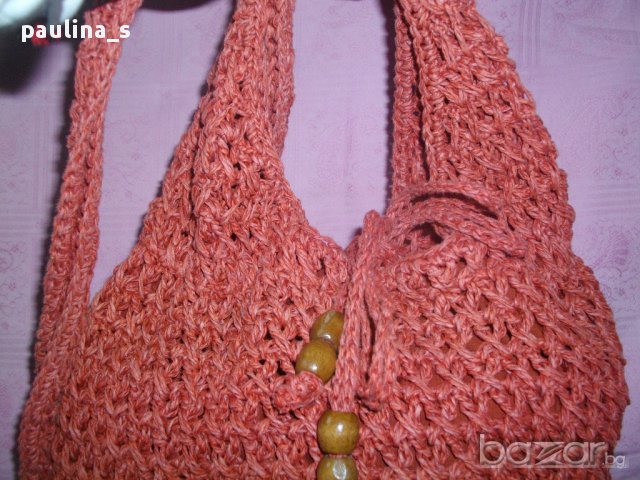 Чанта от зебло "Н&М"® / оранжева чанта, снимка 6 - Чанти - 12406441