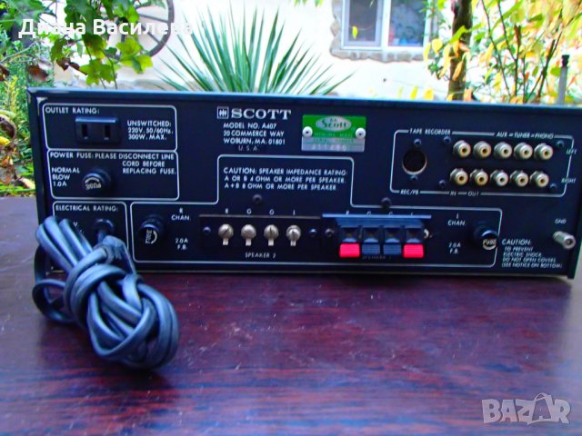 Scott A 407 усилвател, снимка 8 - Ресийвъри, усилватели, смесителни пултове - 23338339