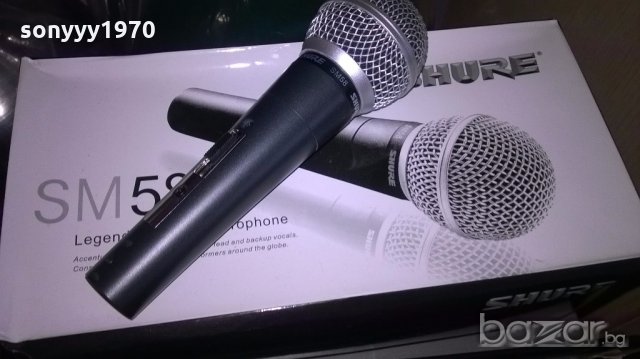shure sm58-microphone-комплект с кабел и кутия, снимка 4 - Микрофони - 19748335