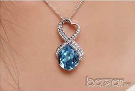 Колие позлатено с 18к злато с Сваровски кристали и Цирконий -№31, снимка 4 - Колиета, медальони, синджири - 6760004