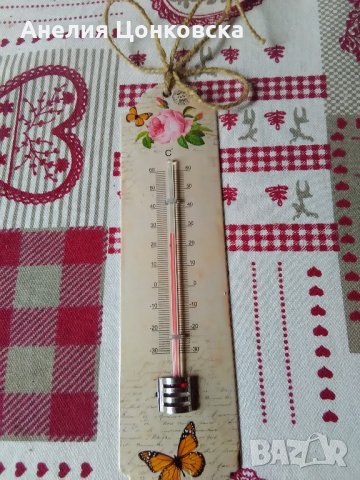 Метален термометър винтидж стил, снимка 4 - Декорация за дома - 22294353