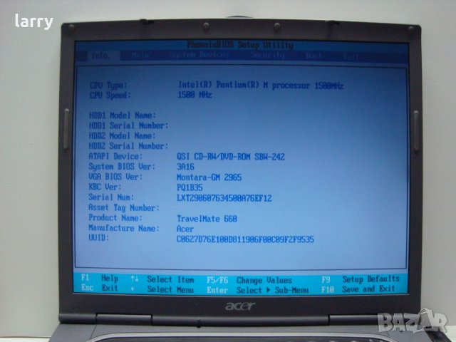 Лаптоп Acer TravelMate 660 15.0", снимка 4 - Лаптопи за дома - 23516706