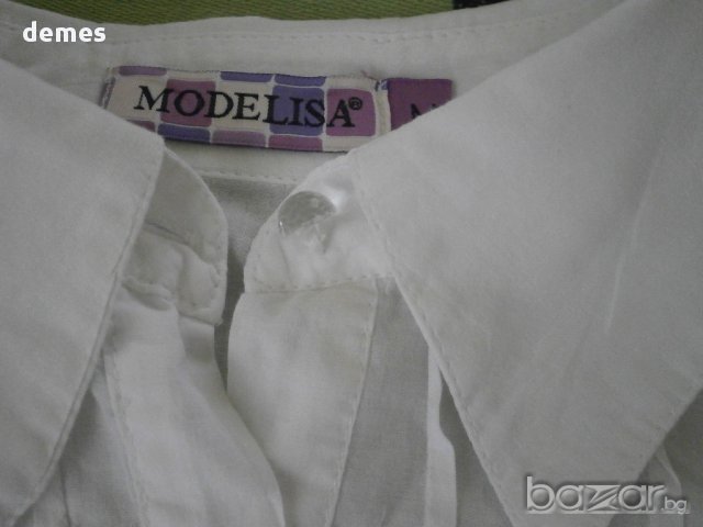 Дамска бяла блуза Modelisa размер M, снимка 9 - Блузи с дълъг ръкав и пуловери - 8879069