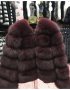 Дамско зимно палто от лисица бордо, снимка 1 - Палта, манта - 23784083