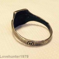 Германски сребърен пръстен на SS, снимка 4 - Антикварни и старинни предмети - 10429043
