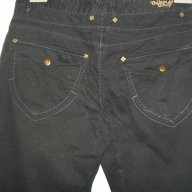 Черни еластични дънки с велур ефект” Jasmin”-design, снимка 6 - Къси панталони и бермуди - 15228629