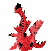 Комплект за изработване на модулно оригами Червен дракон, снимка 5 - Други - 19520689