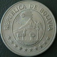5 песо боливиано 1976, Боливия, снимка 2 - Нумизматика и бонистика - 21479329