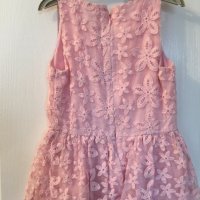 2 бр. розови дантелени рокли за 5 и 6 г , снимка 3 - Детски рокли и поли - 19259209