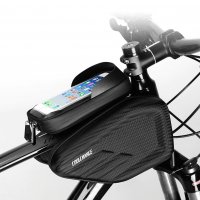 12023 Чанта за рамка на велосипед с джоб за телефони от 4,7 до 6,2 инча, снимка 4 - Части за велосипеди - 24774184