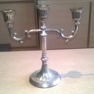 ретро свещник-made in hong kong-silver plated-26х25х12см-внос швеицария, снимка 9 - Антикварни и старинни предмети - 18346050