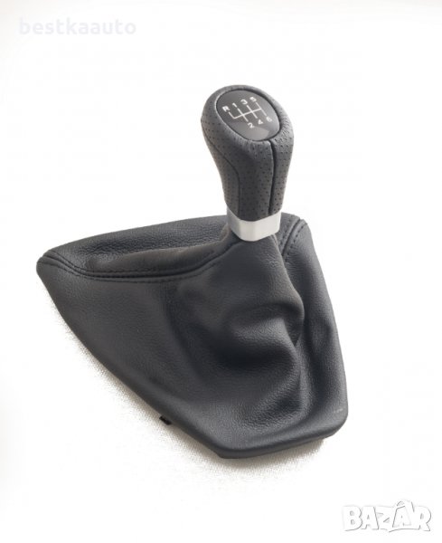 Топка скоростен лост с маншон БМВ / BMW E90 E91 E92 E93 M3 естествена кожа, снимка 1