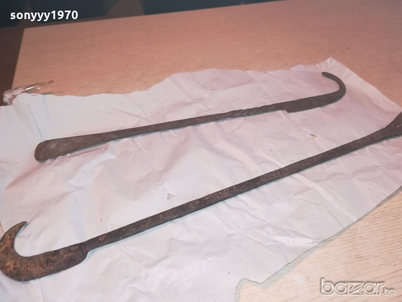 ръжен-ковано желязо-2бр-ретро колекция-58см и 47см, снимка 1